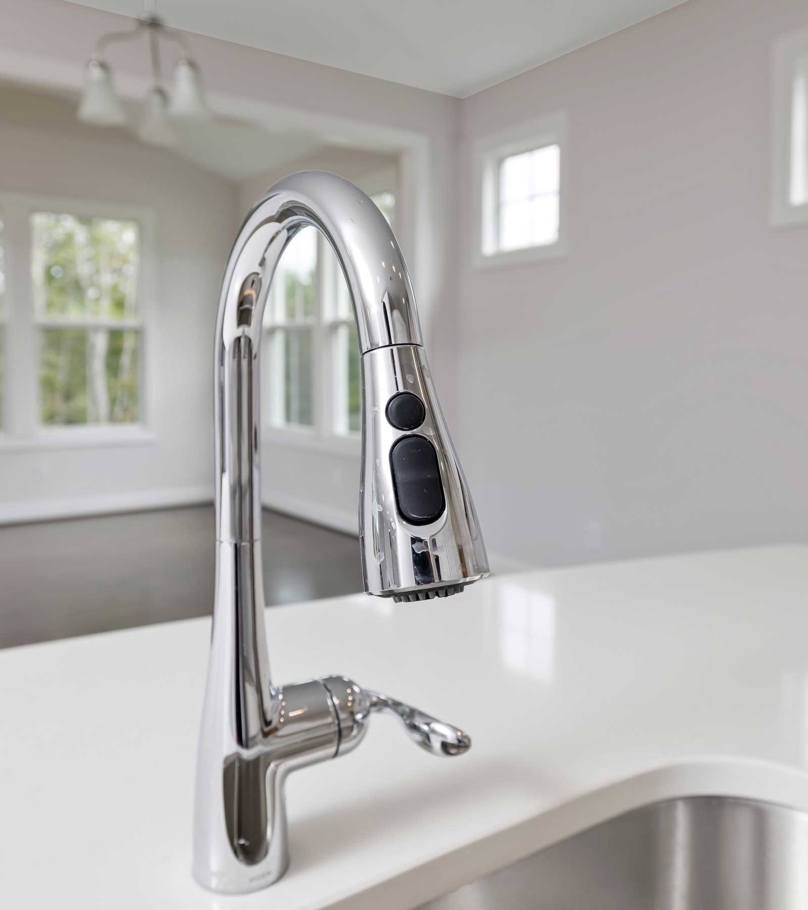 New installed sink faucet